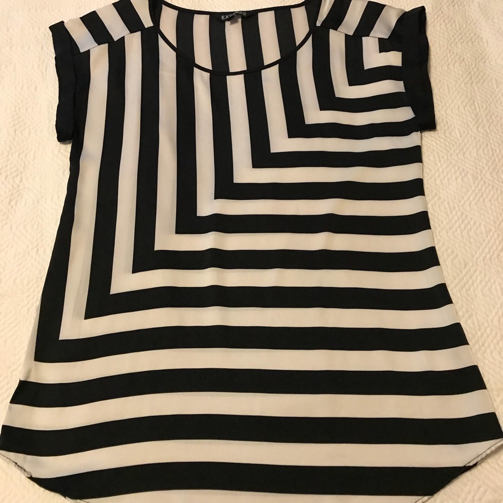 Black and white Express blouse
